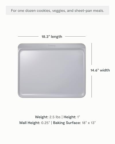 Caraway Non-Stick Ceramic Baking Sheet Trio and Cookie Sheet Set - color: Gray, size: Baking Sheet Trio & Cookie Sheet