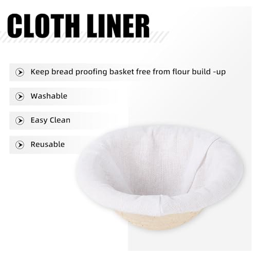 12-Pack Mini Banneton 5" Round Proofing Basket w/Liner