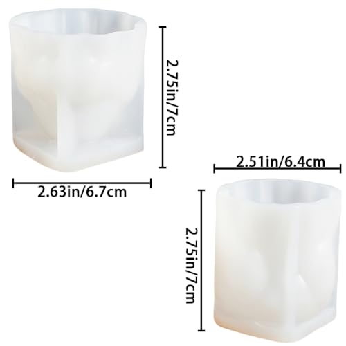 2 PCS Ghost Pumpkin Candle Molds Halloween Silicone Mold for Candle Making