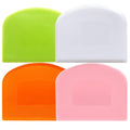 Dough Scraper 4 PCs PE Plastic Bench Scraper Flexible Bowl Scraper