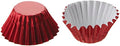 Fox Run Red Foil Muffin and Cupcake Liners, Set of 48 Petit Size Wrappers - size: Petit Four