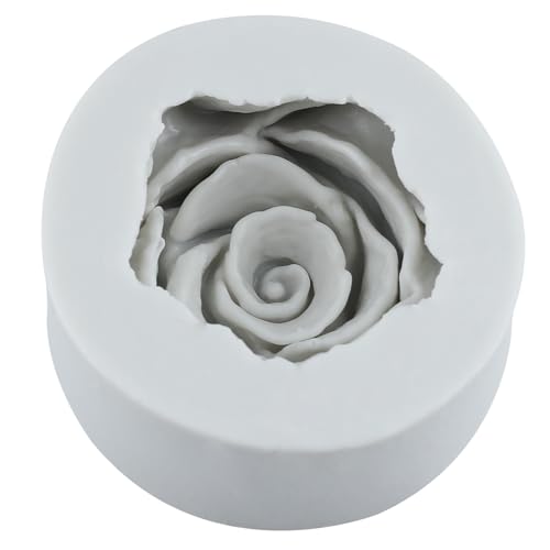 Bloom Rose Flower Fondant Molds Rose Flower Silicone Mold Set Of 2 - color: Style P
