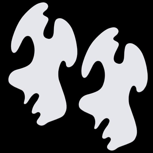 Maitys 2 Pcs Airbrush Curves Stencils, White Art Painting Templates - style: Curves