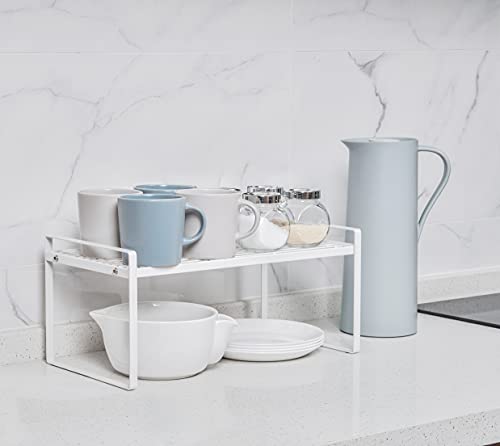 Shantton Cabinet Shelf Organizer, Pantry Shelf Rack, White 16x8.3x7.3 - color: White, size: L16" W8.3" H7.3"