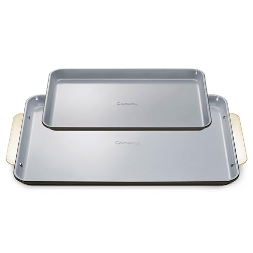 Caraway Non-Stick Ceramic Baking Sheet Duo - color: Black, size: Baking Sheet Duo