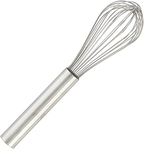 TrueCraftware- 10" Stainless Steel Piano Whip Whisk Commercial Kitchen Heavy Duty Balloon Wire Whisk Egg Beater for Baking Mixing Blending Stirring - color: Piano Wire Whisk, size: 10 Inch