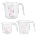 DTDNZKN 3 Pack Measuring Cups, 250ml (1-Cup), 500ml (2-Cup) &1000ml (4-Cup)