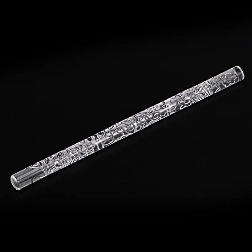 HARFINGTON Acrylic Embossed Rolling Pin 6.3 Inch Safflower 3D Pattern Acrylic Non-Stick Roller Fondant Embossing Clay Rolling Pin Textured for Baking Cookie Pastry Clay Dough - style: Safflower Pattern