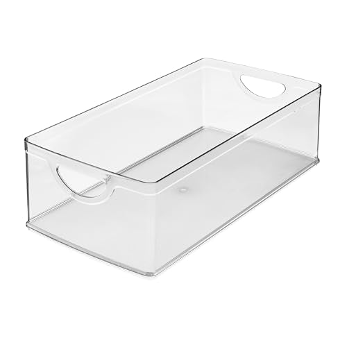 iDesign Stackable Clear Plastic Extra Long Storage Bin - style: Pack of 1