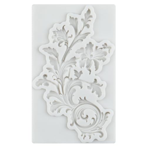 Baroque Fondant Mold Curlicues Scroll Lace Silicone Molds Set of 4 - color: Style I