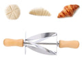 Emoshayoga Stainless Steel Rolling Dough Cutter Pastry Roller Wear- Croissant Cutter for Baking Cookie