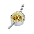 KAYCROWN 4.75 Inch Empanada Press, Stainless Steel Dumpling Maker Dough Cutter Dumpling Mold for Empanada, Dumpling, Ravioli, Pierogi, Turnovers, Calzone (L: 4.75 inch) - size: Large 4.5 inches