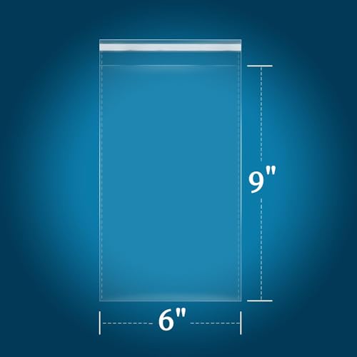 iMailer 500 Pack 6" x 9" Cellophane Bags Self Sealing - size: 6x9 Inch (Pack of 500)
