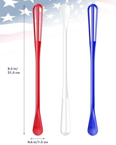 OYV American Colors 2-In-1 Mini Whisk and Spoon, Set of 3, 8.5-Inch - color: American Colors (Red, White, Blue)
