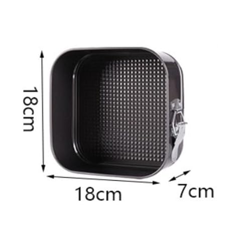 Springform Cake Pan Square Leakproof Nonstick Cheesecake Pans with Buckle Removable Bottom Carbon Steel Baking Tray