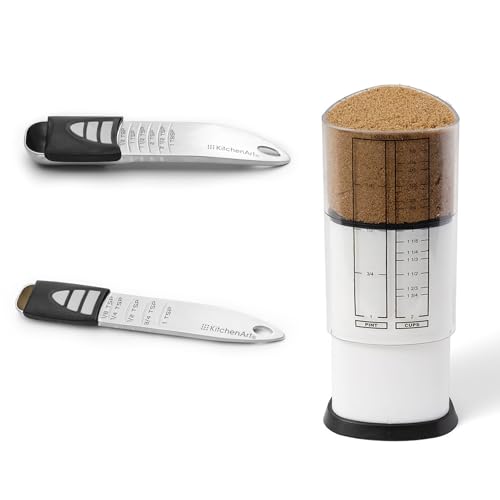 KitchenArt Pro Adjustable Measuring Set, TBL, TSP & 2 Cup Measuring Cup Set - size: Tablespoon, Teaspoon, 2 Cup