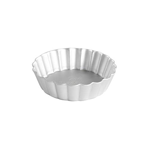 Fat Daddio's PFT-375 Round Fluted Tart Pan with Removable Bottom, 3.75 x 1 Inch - size: 3.75 x 1 Inch