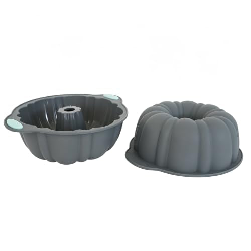 6.5 Inch Silicone Fluted Tube Cake Mold Pumpkin Type for Baking - size: 6.5 Inch-Pumpkin-2 Pack