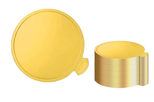 YYaaloa 3.15 Inch Mini Round Golden Cake Boards 200pcs Mousse Cupcake Base Paper Plates Circle Dessert Board (Gold 3.15inch 200pcs) - color: Gold 3.15inch 200pcs