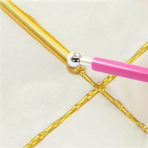 4Pcs Pink Ball Shaped Cake Dotting Tool - color: Red