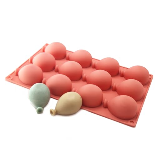 X-Haibei Christmas Ballon Shaped Soap Cake Jello Crayon Resin Chocolate Bombs Making Silicone Mold 2oz per cell
