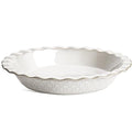 LE TAUCI Ceramic Pie Pans for Baking, 9 Inch Pie Plate for Apple Pie, Round Baking Dish, 36 OZ Deep Dish Pie Pan - Set of 1, Fireworks, Arctic White