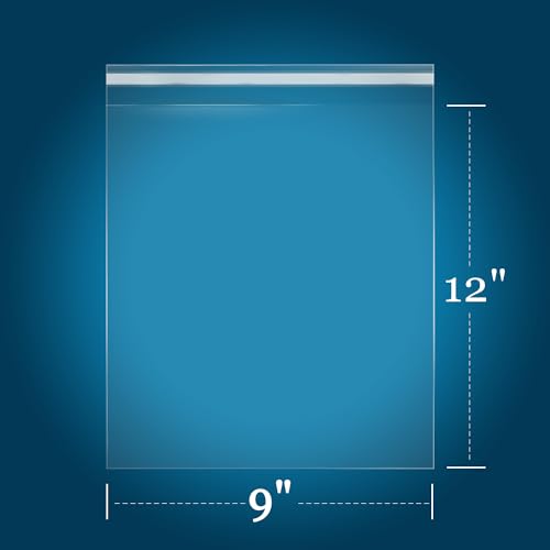 iMailer 1000 Pack 9" x 12" Cellophane Bags Self Adhesive - size: 9x12 Inch (Pack of 1000)