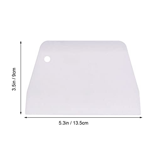 Tofficu 1pc Plastic Cake Scraper Non-Stick Icing Smoother Dough Scraper Cake Edge Tools for Bakery Pastry Kitchen Baking Supplies - size: 13.3cm*9cm*0.1cm