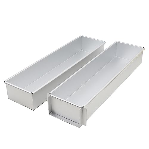 Aluminum Cheesecake Pan,Rectangular Cake Pan,Brownie Cake Baking Maker,Nonstick Tiramisu Pan Cake Baking Tray,Cake Pastry Cutter for Tiramisu Cheesecake Mousse Dessert, fixed frame