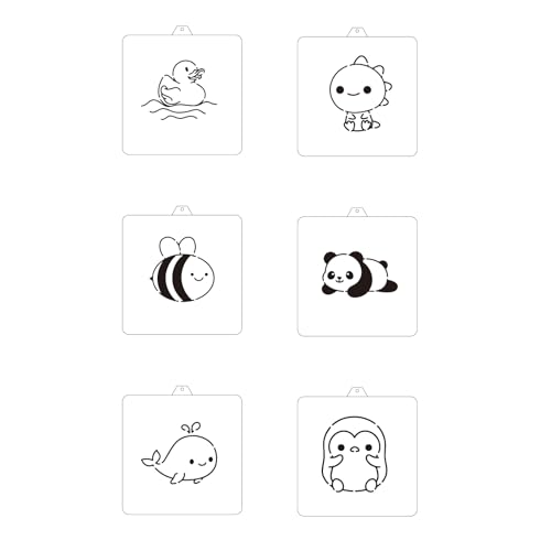 Reusable Animals PYO Cookie Stencil Paint Your Own Custom Design Unique Cookies Stencils Creates Custom Coloring Pages Designs, Perfect for Kids, Parties, and Bakers.Detailed Designs (Animals) - style: Animals