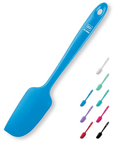 DI ORO Mini Silicone Spatula - Small Jar Scraper, 600F Heat Resistant, Blue - color: Blue