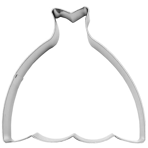 Large Princess Dress Shaped Cookie Cutter Steel Strapless Party 4.6 in - size: Model 9