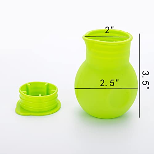 3 Pcs Silicone Chocolate Melting Pot,Baking Pouring Tool,Green - color: 3 Green