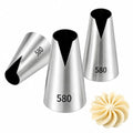 3 Pcs #580 V-Shaped Piping Tips,Stainless steel