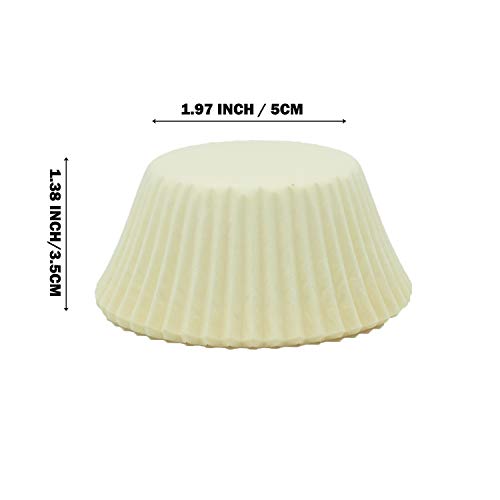 Premium White Standard Greaseproof Cupcake Liners Muffin Baking Cups for Wedding, 100-Count - color: White