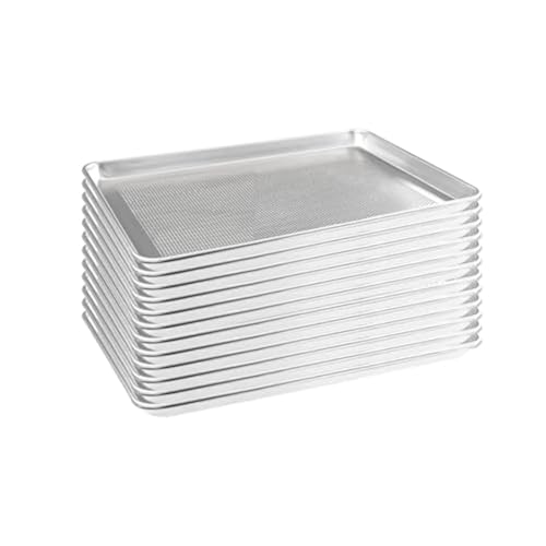 HARDURA Aluminum Perforated Baking Sheet Pan 18"L X 13"W X 1"H, 12Packs - size: 18" x 13", style: 12PACK Perforated