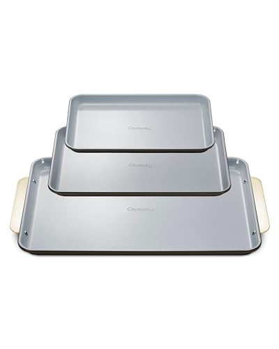 Caraway Non-Stick Ceramic Baking Sheet Trio - color: Black, size: Baking Sheet Trio