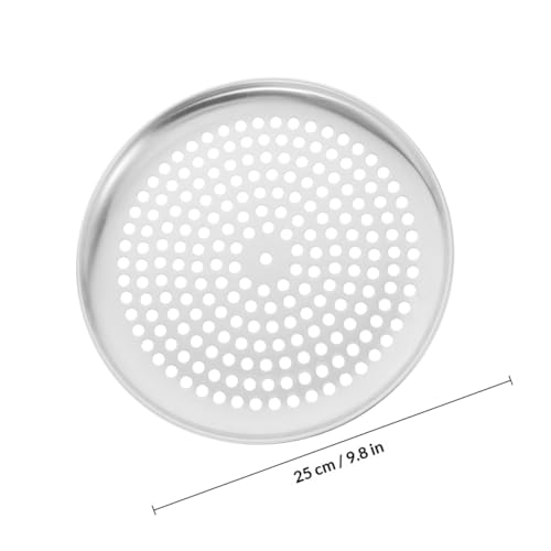 Zerodeko Stainless Steel Pizza Pan Round Perforated Pizza Baking Tray Pan with Holes Replaceable Baking Tray Accessory 9.84 in Oven Bakeware for Homemade