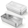 LIANYU 9 x 5 Inch Loaf Pan with Lid, Stainless Steel Bread Pan, Set of 2