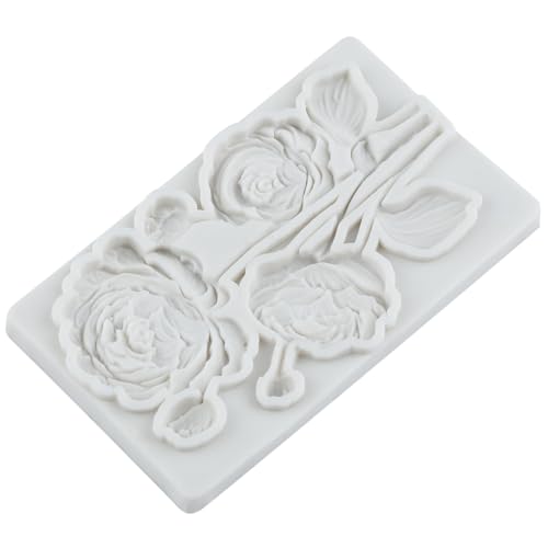 Flower Silicone Mold Peony Flowers Fondant Molds - color: Style 43