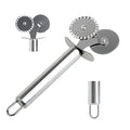 Pastry Ravioli Wheel Cutter, Stainless Steel Double Roller