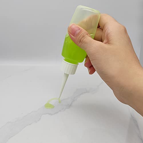 BlingKingdom 6 PCS 50 ml Squeeze Applicator Bottles for Paint, Soft PE