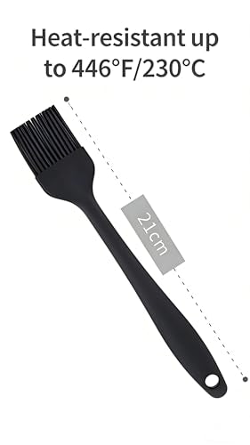 Silicone Basting Brush Set, Heat Resistant 446°F, 3-Pack