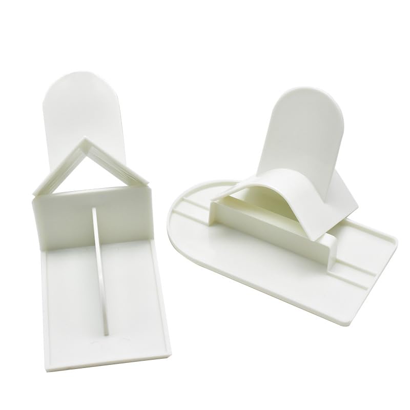 4 Pcs Plastic Fondant Icing Smoother Polisher Cake Decorating Smoothing Tool with Handle Cake Icing Trowel Cake Icing Smoother Cake Surface Smoother for Cakes Surface Edge Corner Decoration