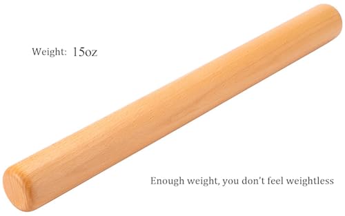 Rolling Pin for Baking Wood Rolling Pins 15.8-inch Dough Roller, Non-stick Pastry Dough Roller without Handles┃Perfect Gifts for Bakers