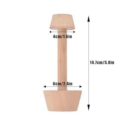 Wooden Tart Tamper, Double Side Pastry Press Tool for Mini Pan Dough