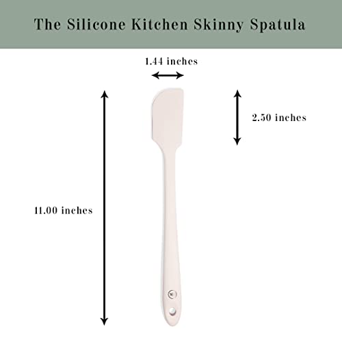 Improved Spatula, Skinny Spatula, Spoonula in Designer White, Silicone Spatula Set 3 Piece, Off-White
