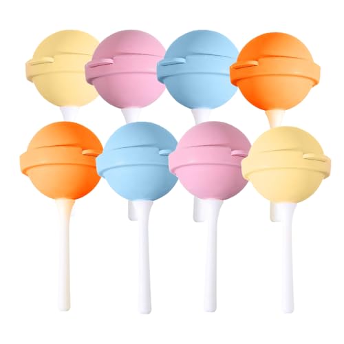 Silicone Popsicles Molds, Food Grade Lollipop Silicone Freezer Molds, BPA-Free, Easy Pop-Out with Sticks, Reusable DIY Ice Pop for Yogurt Juice Smoothies Suitable Kids, Adults&Party (8pcs) - size: 8PCS