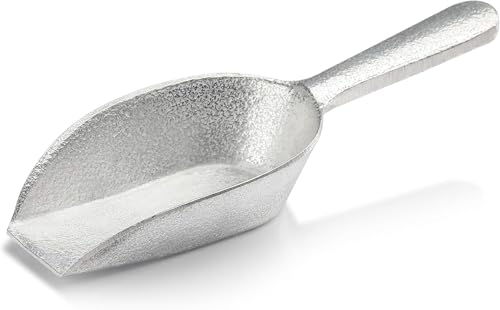 New Star Foodservice Cast Aluminum Flat Bottom Utility Scoop, 1oz, Silver - size: 1-Ounce