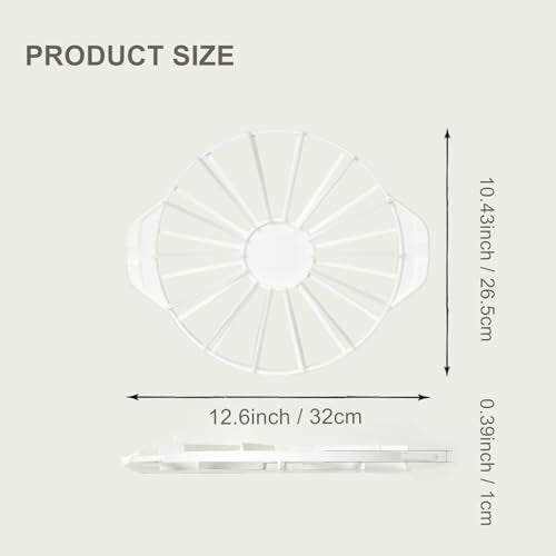 White Round Cake Divider 14/16 Slices Plastic Cake Slicing Tool Even Cake Portion Separator for Baking - style: 14/16
